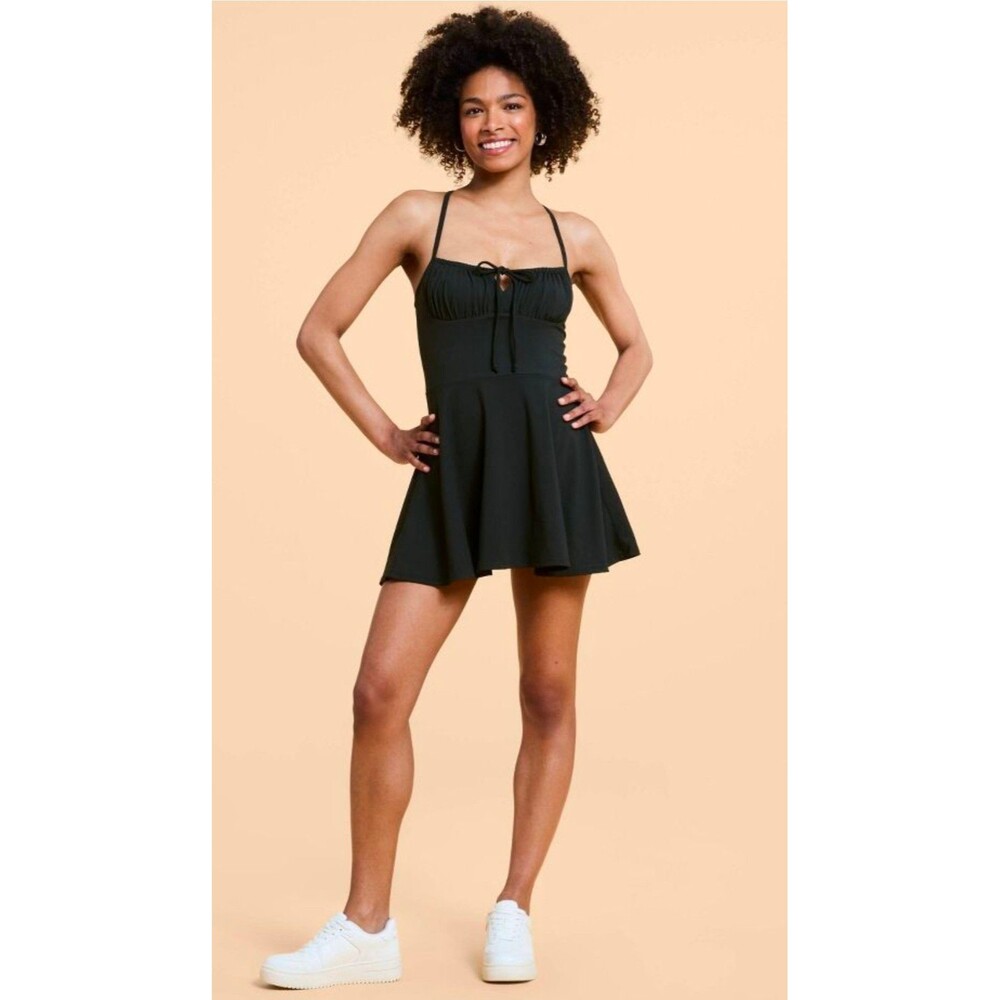 Blogilates tie front twirl dress!!